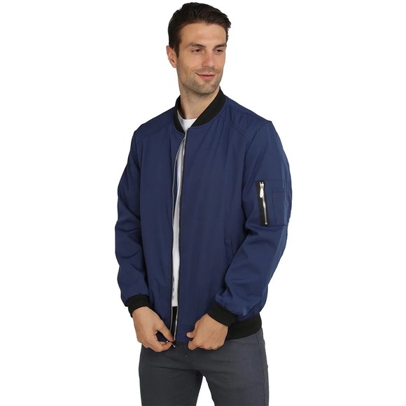 Spring New Men's Bomber Zipper Jacket Male Casual Streetwear Hip Hop Slim fit - Picture 3 of 8